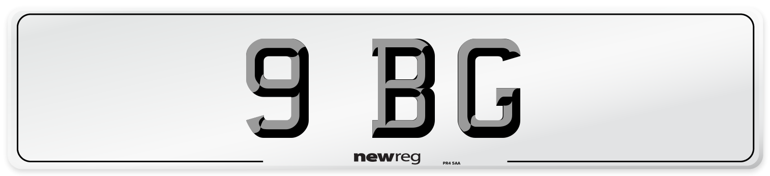 9 BG Number Plate from New Reg